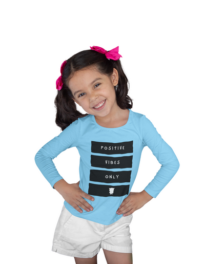 Solo vibraciones positivas: camiseta de manga larga para niños pequeños