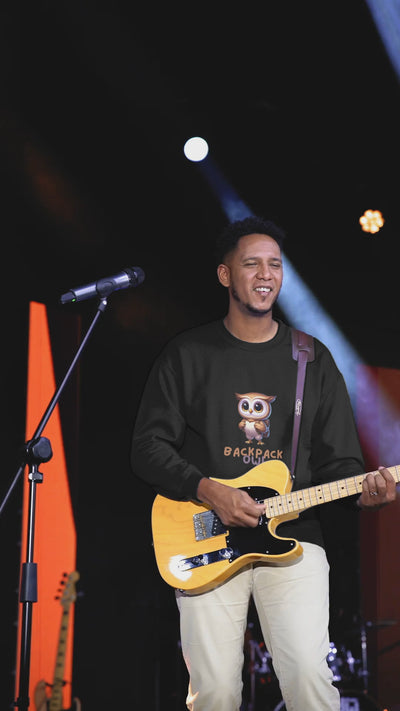 Original Simple Backpack Owl Sudadera unisex con cuello redondo Heavy Blend™