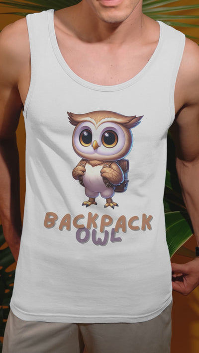 Original Simple Mochila Búho - Camiseta sin mangas unisex